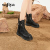 Safiya/索菲娅2023秋冬新品 炸街潮流机车风百搭松糕厚底粗跟马丁靴短靴 SF34116026 商品缩略图1