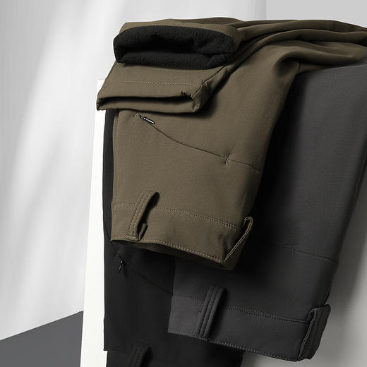 【圈】【加绒】【新款DSF】大依优型大码加绒商务休闲裤直口加肥加大宽松舒适男装加绒裤子长裤冲锋裤 商品图2