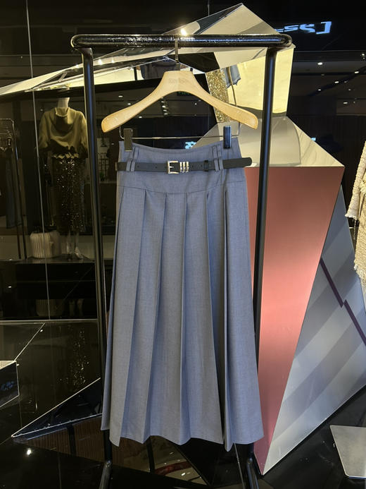 高腰百褶长裙 商品图0