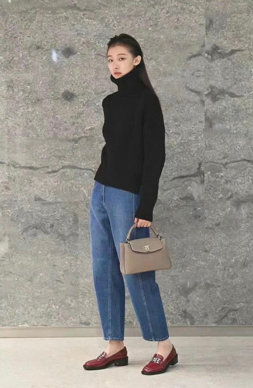 巴li女士牛仔长裤 微拉绒秋冬牛仔面料天花板 商品图0