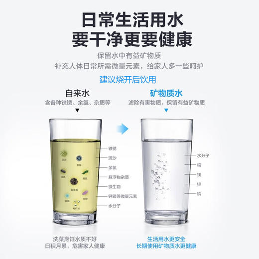 美的（Midea）MU1861A 厨下式 家用净水器 超集一体自主换芯 矿物质水 不用电零废水 前置过滤器 美的净水器 商品图2
