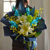 《千里江山》黄绿蓝色系花束 商品缩略图0