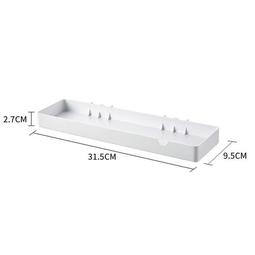 严选免打孔厨房卫生间可挂墙式收纳架带挂钩墙上置物架家用洞洞板 商品图7