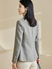 【S/L/XL】米思阳2024秋季新款通勤休闲西装肌理感收腰一粒扣灰色外套女3315 商品缩略图2