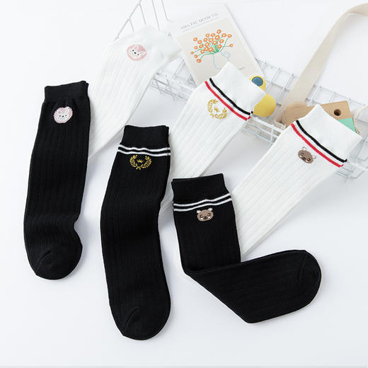 【29.9/任选2件，少拍不发货！】秋季新款儿童长筒袜子，精梳棉女童小腿袜，学院风中大童学生高筒袜-QQ 商品图3