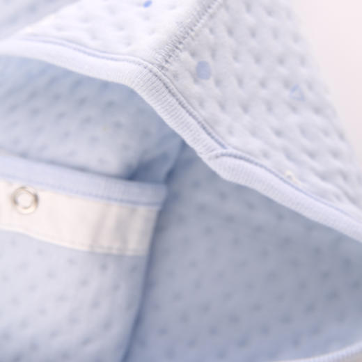 棉果果秋冬季有机棉纱男童女童空气层对开哈衣连体衣连身衣M401722619628 商品图5