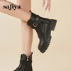 Safiya/索菲娅2023秋冬新品 炸街潮流机车风百搭松糕厚底粗跟马丁靴短靴 SF34116026 商品缩略图4