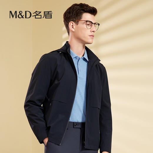 【名盾】MD名盾男士夹克秋季商务休闲抗皱御寒连帽外套91552 商品图1