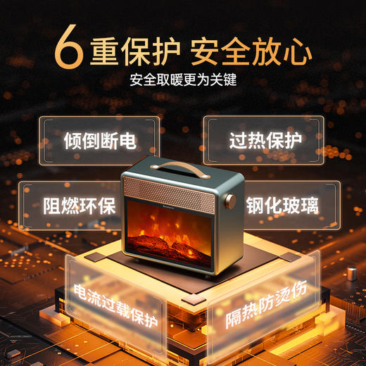 Bestherm百斯腾烈日系列速热火焰电暖炉F1 商品图3