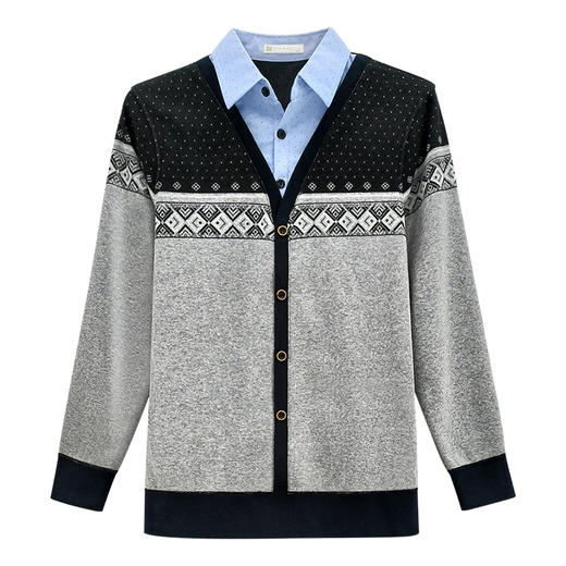 爱帝男士珊瑚绒衬衣领上衣 商品图2