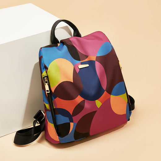 Safiya/索菲娅新款时尚轻便旅行大容量书包迷彩时尚大背包女包SF9158043Y 商品图2