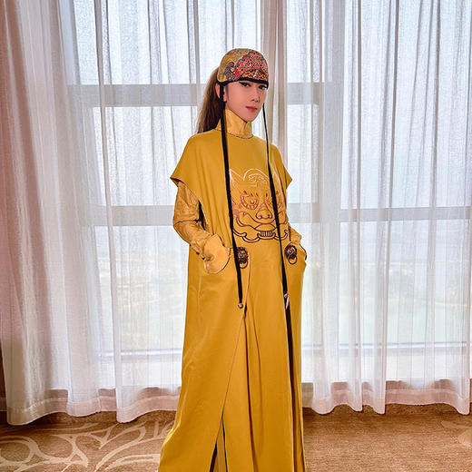 虎啸龙吟渐变刺绣连衣裙 | 杨丽萍老师同款 | 现货加急发 商品图0