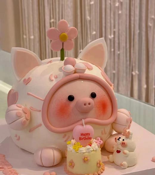黑巢-黑巢- 可爱小猪猪蛋糕生日蛋糕 商品图1