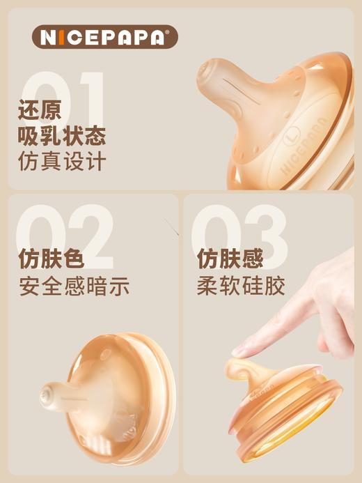 【新品】奶爸爸翻盖玻璃奶瓶 商品图3