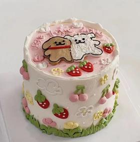 黑巢-永远都是好朋友手绘蛋糕生日蛋糕