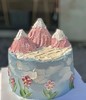黑巢-唯美富士山小清新生日蛋糕 商品缩略图0