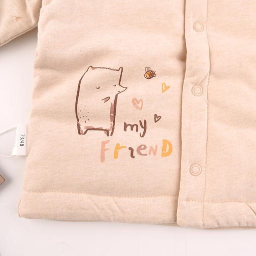 棉果果秋冬季新疆彩棉男童女童夹棉对开T恤M401141819611 商品图2