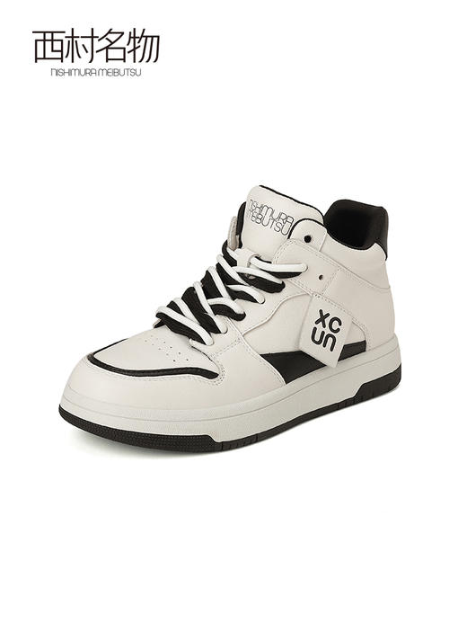 西村名物2023秋季新品百搭时尚高帮休闲板鞋运动鞋T23CM36271 商品图0