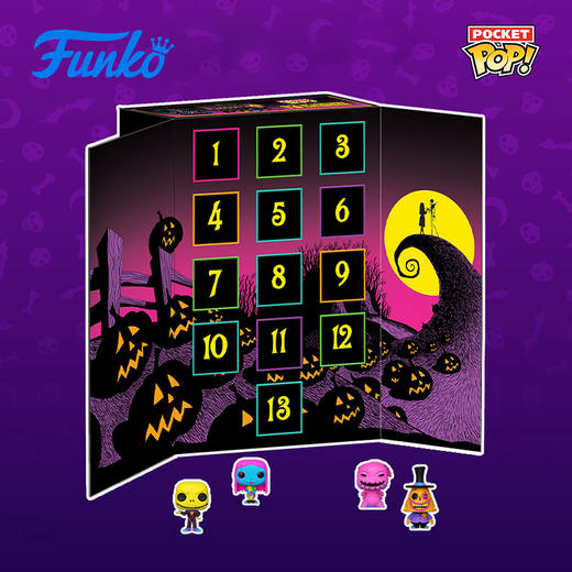 Funko POP Advent Calendar圣诞日历 圣诞夜惊魂13天倒数荧光款手办 63959 商品图1