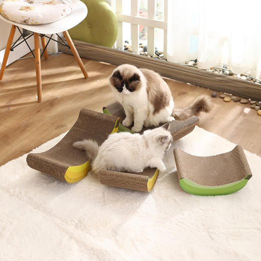 香蕉猫抓板批发沙发瓦楞纸大号猫咪玩具磨爪耐磨猫窝不掉屑猫爪板 商品图2