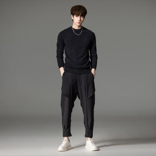 PINLI品立秋季新款男圆领长袖套头针织衫打底毛衣GD233210117 商品图4