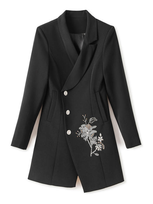 名媛通勤，轻奢重工钉珠西装裙职业连衣裙WLZD-23231402 商品图4