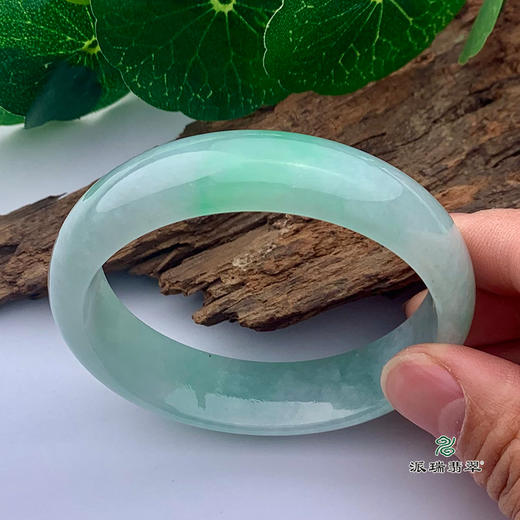 派瑞翡翠 翡翠手镯 糯种 飘花 商品图2