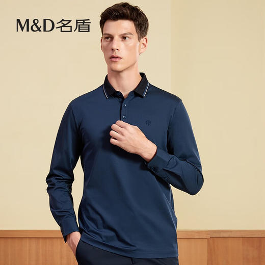 【名盾】MD名盾长袖polo衫男秋季商务休闲中青年翻领保罗衫11572 商品图2