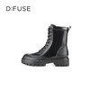 Dfuse迪芙斯冬季款圆头经典系带马丁靴厚底短靴女DF34116001 商品缩略图3