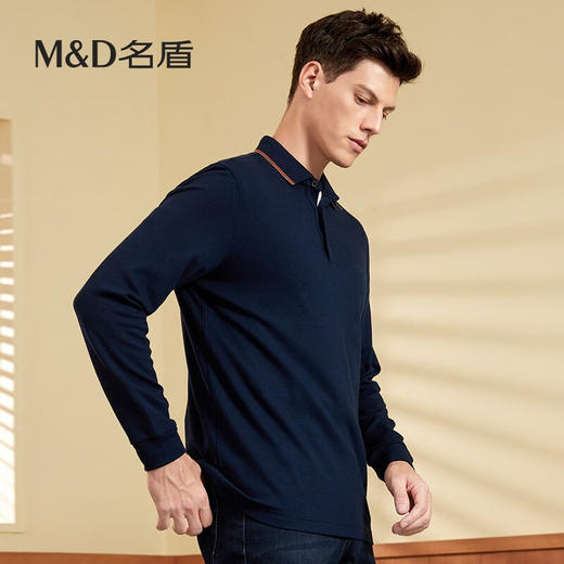 【名盾】MD名盾长袖polo衫男秋季商务休闲中青年翻领保罗衫11595 商品图4