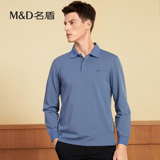 【名盾】MD名盾长袖polo衫男秋季商务休闲中青年翻领保罗衫11551 商品图3