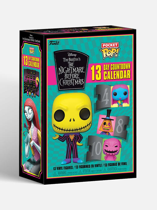 Funko POP Advent Calendar圣诞日历 圣诞夜惊魂13天倒数荧光款手办 63959 商品图3