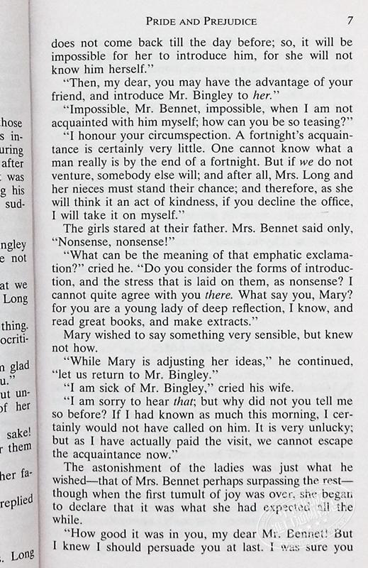 【中商原版】傲慢与偏见 Signet Classics Pride and Prejudice 英文原版 简 奥斯汀 Jane Austen 商品图4