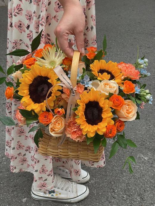 【琳琅】*木片鱼篓花篮（大号/小号） 商品图1