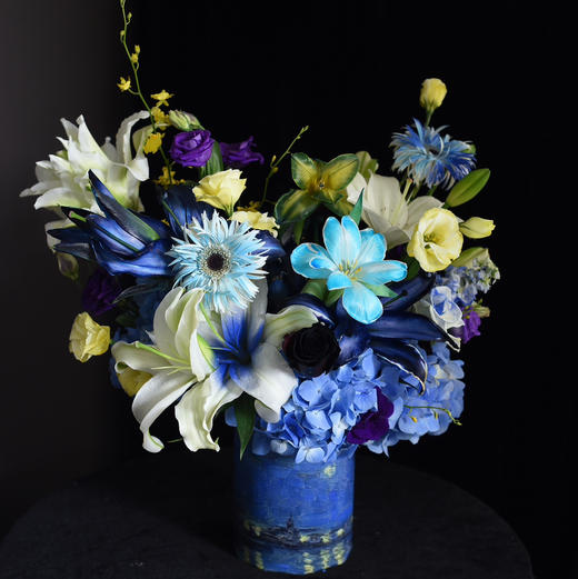 《星夜》梵高油画系列蓝色系抱抱桶 商品图0