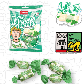 125g因卡普波普系列牛奶薄荷味夹心糖
