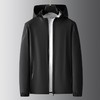 【一口价】【新款DK】大依优型大码男装连帽夹克加肥加大休闲夹克胖子宽松弹力运动外套上衣 商品缩略图6