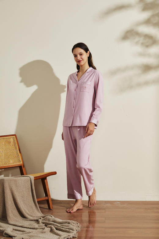 【99元限时秒杀】【有红色】【秀黛】女棉莫长袖套装女居家服女士长袖长裤睡衣家居服H3554104T【门店同款】【如遇缺货自动退款，介意勿拍】 商品图5