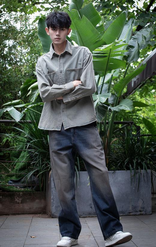 W333525191美式复古牛仔衬衫 商品图3