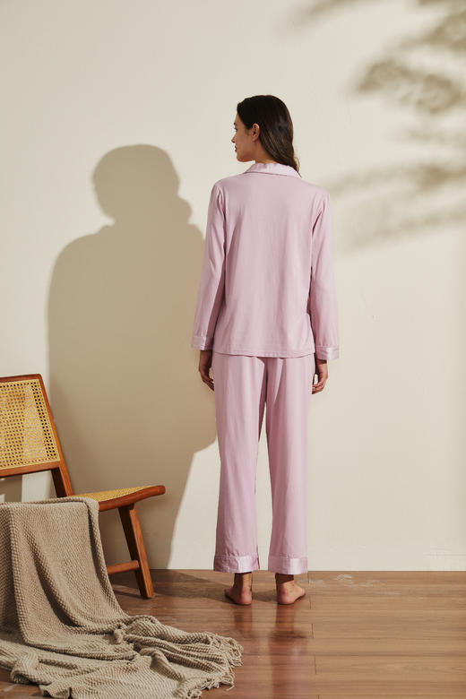 【99元限时秒杀】【有红色】【秀黛】女棉莫长袖套装女居家服女士长袖长裤睡衣家居服H3554104T【门店同款】【如遇缺货自动退款，介意勿拍】 商品图6