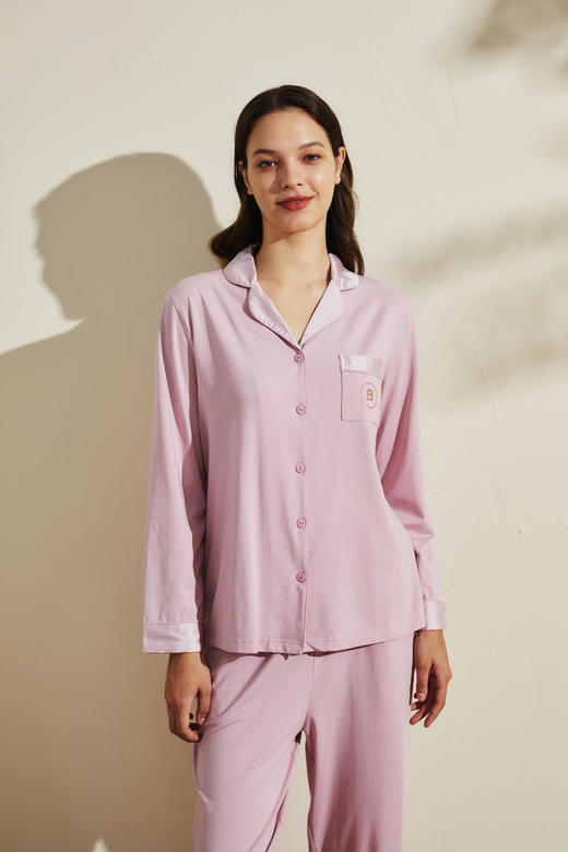 【99元限时秒杀】【有红色】【秀黛】女棉莫长袖套装女居家服女士长袖长裤睡衣家居服H3554104T【门店同款】【如遇缺货自动退款，介意勿拍】 商品图1