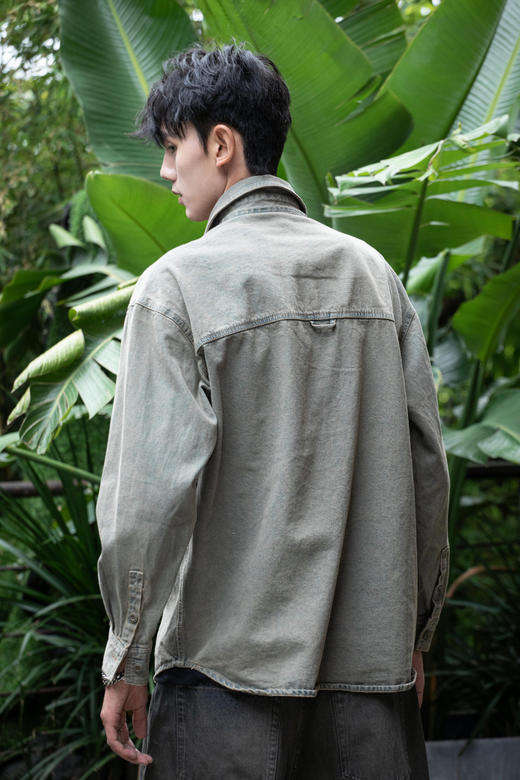 W333525191美式复古牛仔衬衫 商品图4