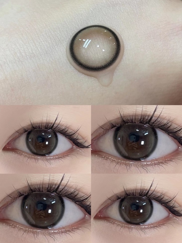 FLOWERCOLOR 年抛隐形眼镜 牛乳亚麻 14.5mm 1副/2片 左右度数可不同 - VVCON美瞳商城