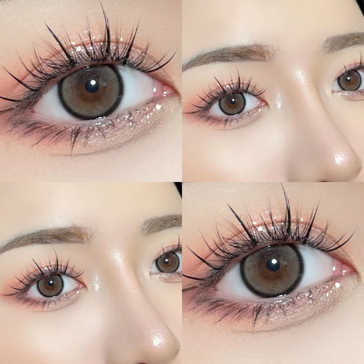 FLOWERCOLOR 年抛隐形眼镜 牛乳亚麻 14.5mm 1副/2片 左右度数可不同 - VVCON美瞳商城