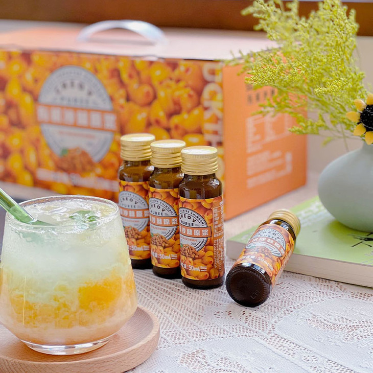 热卖【有机沙棘原浆】口感浓稠，果香浓郁 ，98%鲜果含量+2%结晶果糖调味 比一般沙棘原浆风味更好哦！