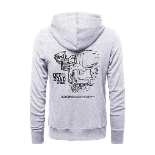 自由基地秋冬新款男士套头拉链卫衣300克毛圈款越野车群插图图案 NMT-2072 商品图3