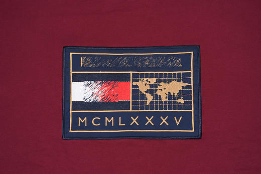 秋季新款 男士休闲时尚 精致刺绣旗标 圆领套头卫衣 T-1210 商品图3