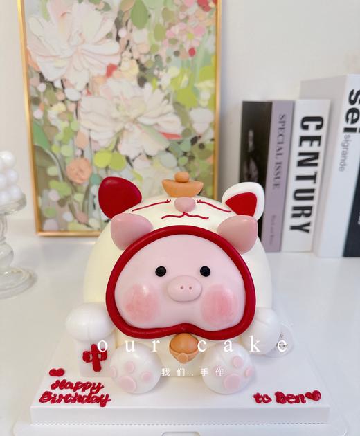 立体卡通发财猪蛋糕-低糖处理无添加 商品图3