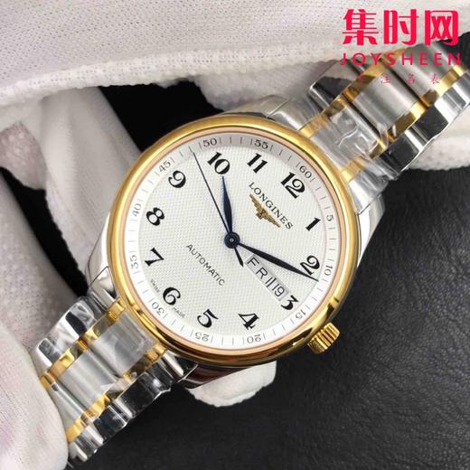 新升级版 浪琴v3名匠双历系列😎ི 间玫金钻面 经典爆款推荐，原装级蓝宝石镜面，表盘38.5mm 316L精钢表壳表带 ETA2836-2自动上链机械机芯 商品图2