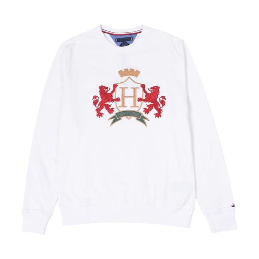 秋季新款 男士休闲时尚 精致家族徽章刺绣图案 圆领套头卫衣 T-1209 商品图7